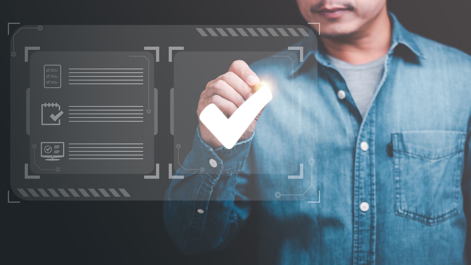 Annotated setup checklist beside a terminal.